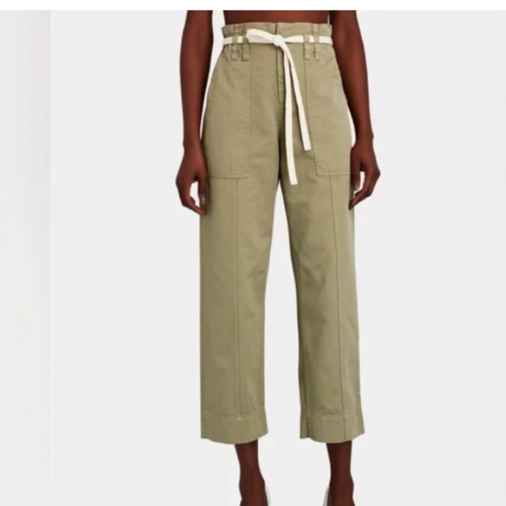 A.L.C. “Augusta” Belted Paperbag Cargo Pants • Dusty Olive • Size 4 • EUC!